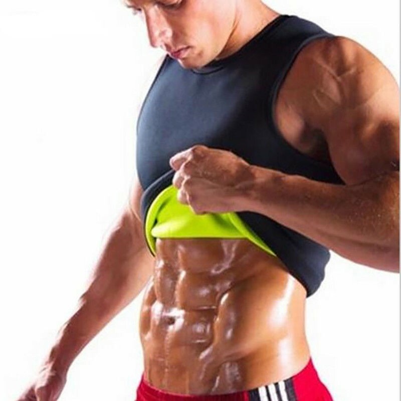 Men's Neoprene Vest Hot Cami Shapers Gym Women Sauna Sweat Thermal Belt Girdle