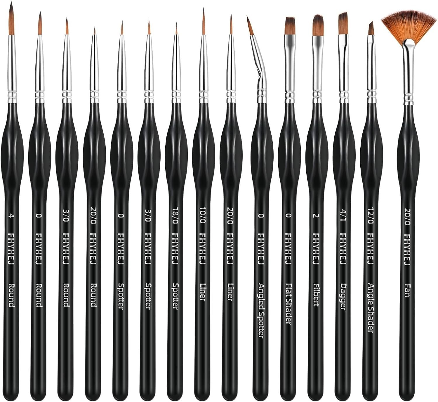 Detail Paint Brushes Set,15pcs Miniature Paint Brushes for Fine Detailing, Art