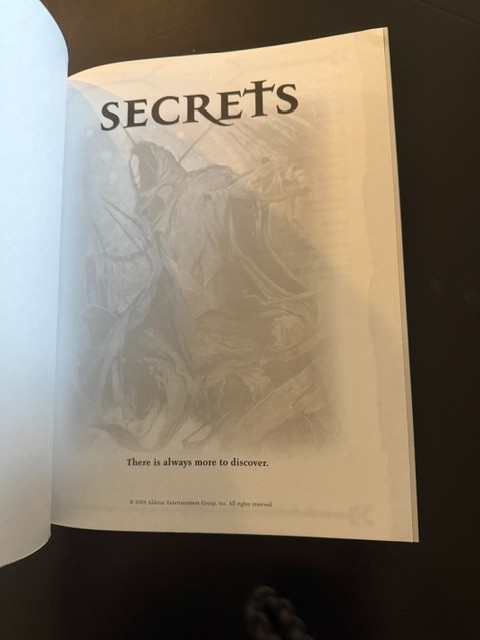 AEG d20 Sourcebook Secrets Feats VG 7012