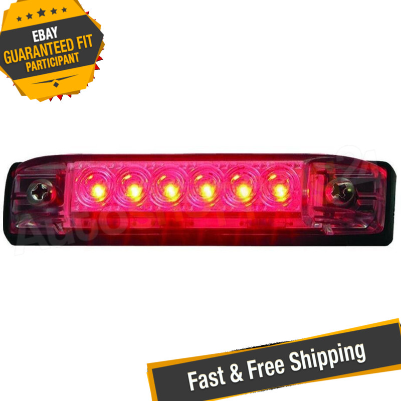 T-H Marine LED-51803-DP 4" Slim Line LED Utility Strip Light w/ 6 Red LED's