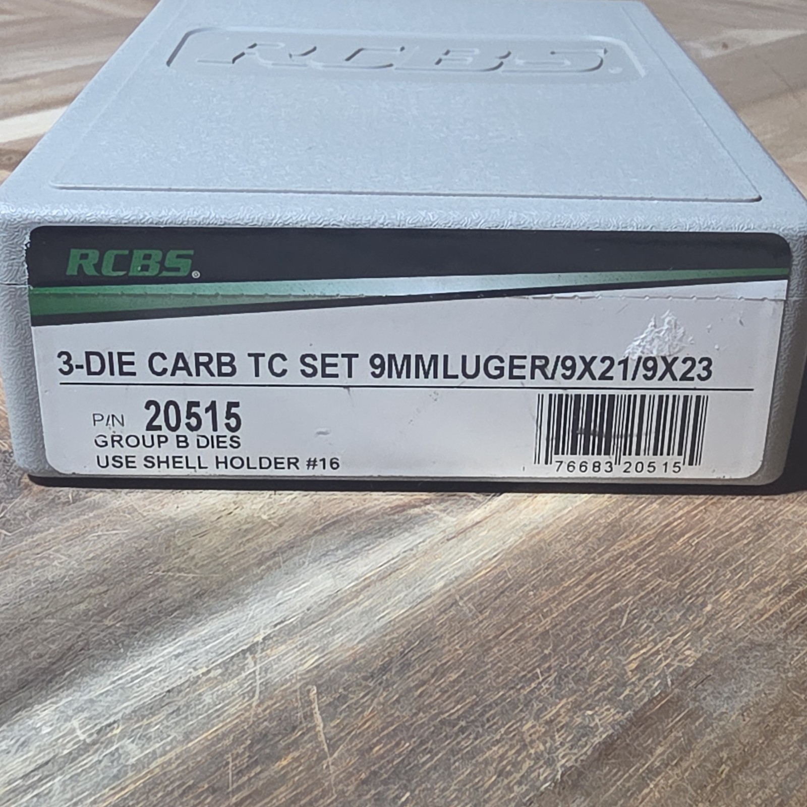 RCBS 3-Dies Carb TC Set 9mm Luger /9x21 / 9x23  20515 Group B NEW