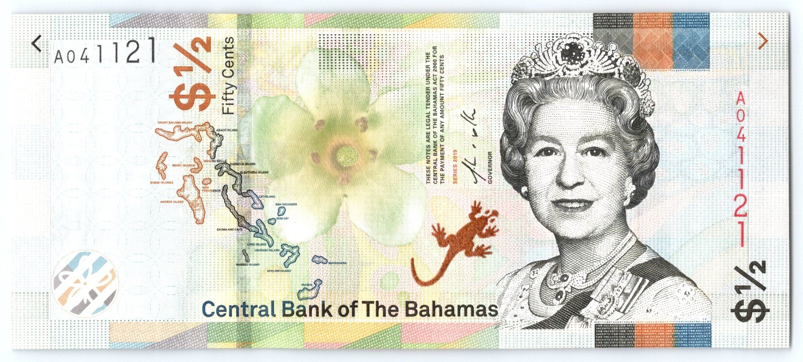 Bahamas - 1/2 Dollar (50 Cents) - 2000 - WPM# A041121