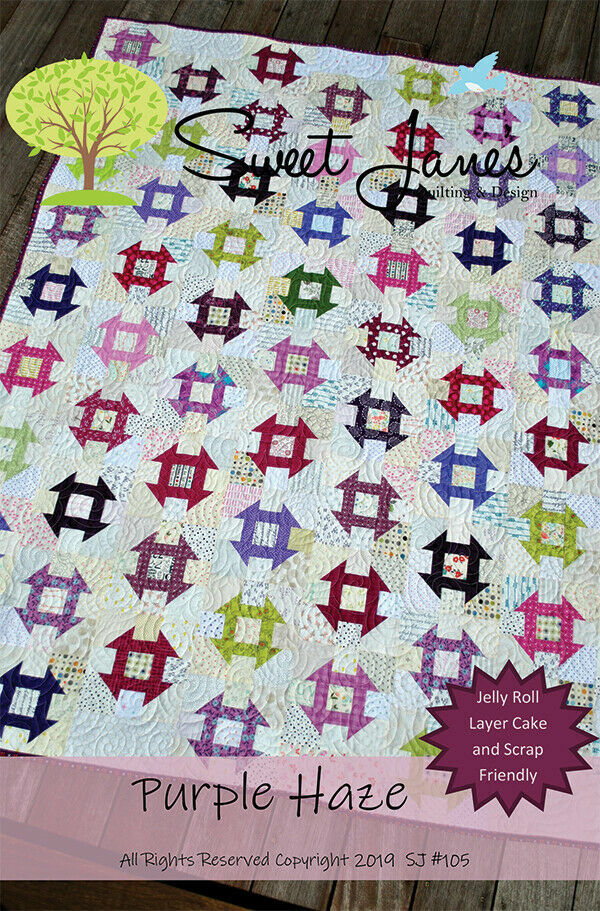 Quilt Pattern PURPLE HAZE Moda SWEET JANE'S Jelly Roll Friendly