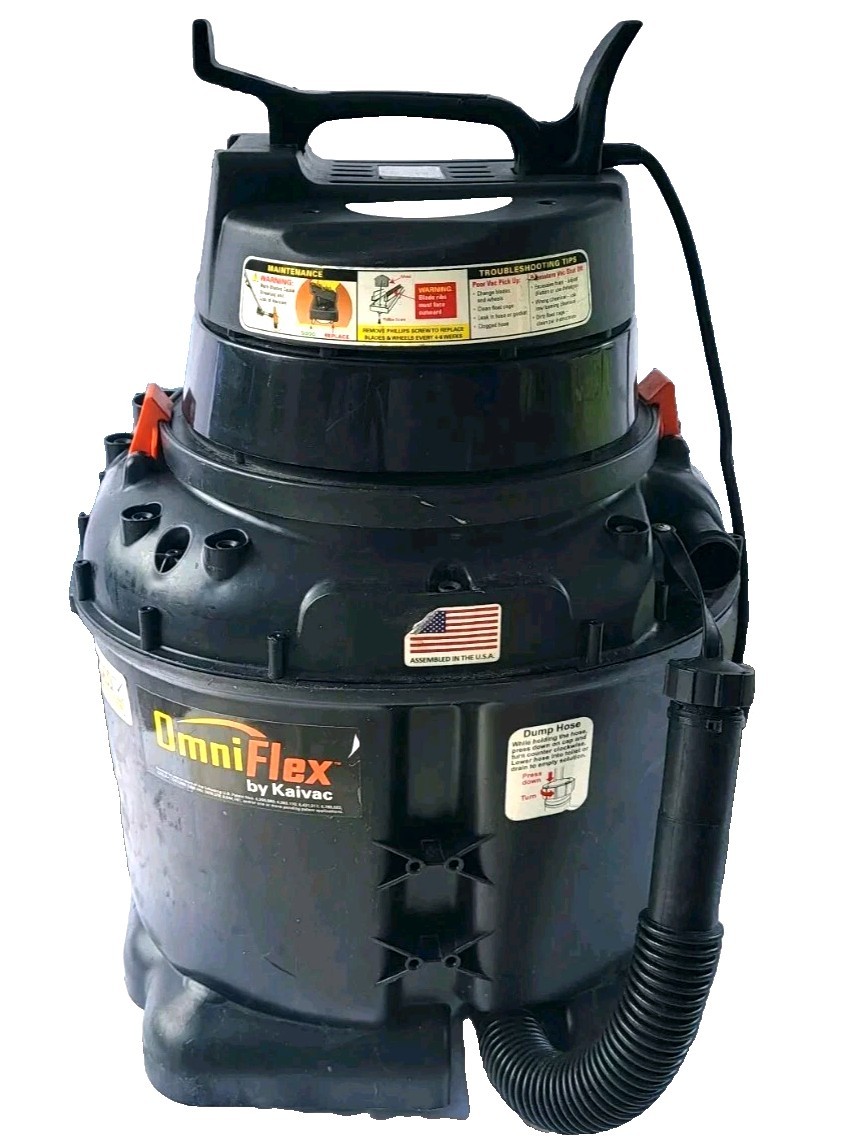 Kaivac Omniflex Wet Vac + 20 ft Section of hose (needs mending)  has hole