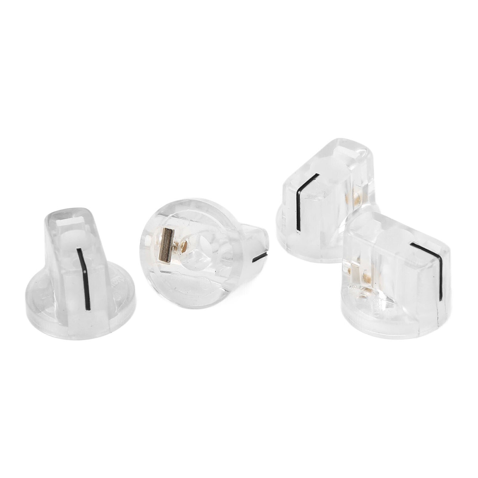 4Pcs Effect Pedal Knob Slot Design Transparent Plastic Easy Control Instrument