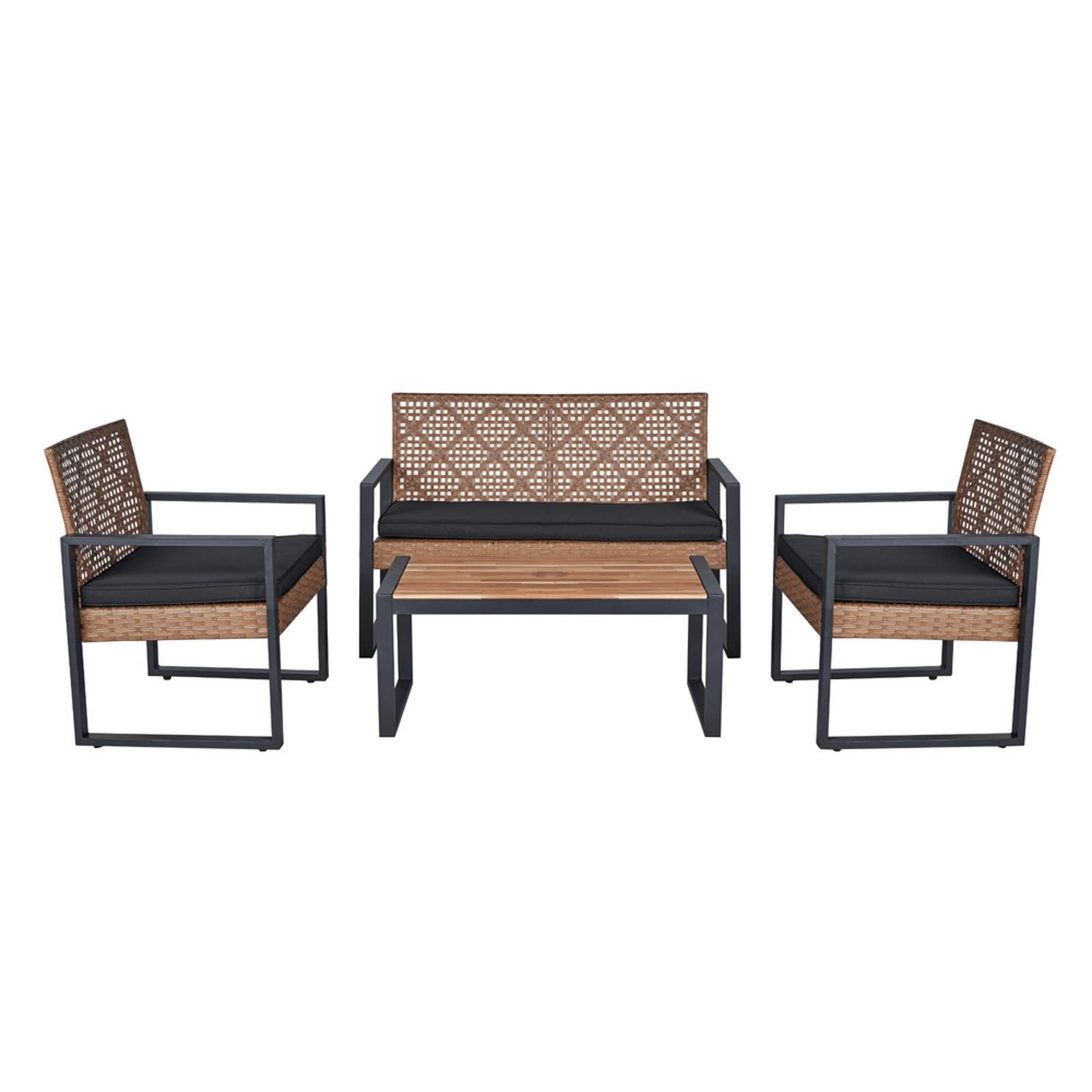 Weather-Resistant Outdoor Patio Furniture Set with Ergonomic Design, Acacia Wood