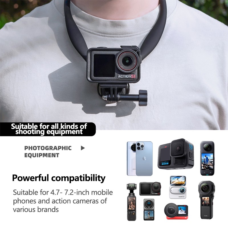 Magnetic Holder Neck Strap Mount for GoPro 13 DJI Action 6 Insta360 POV Clip US