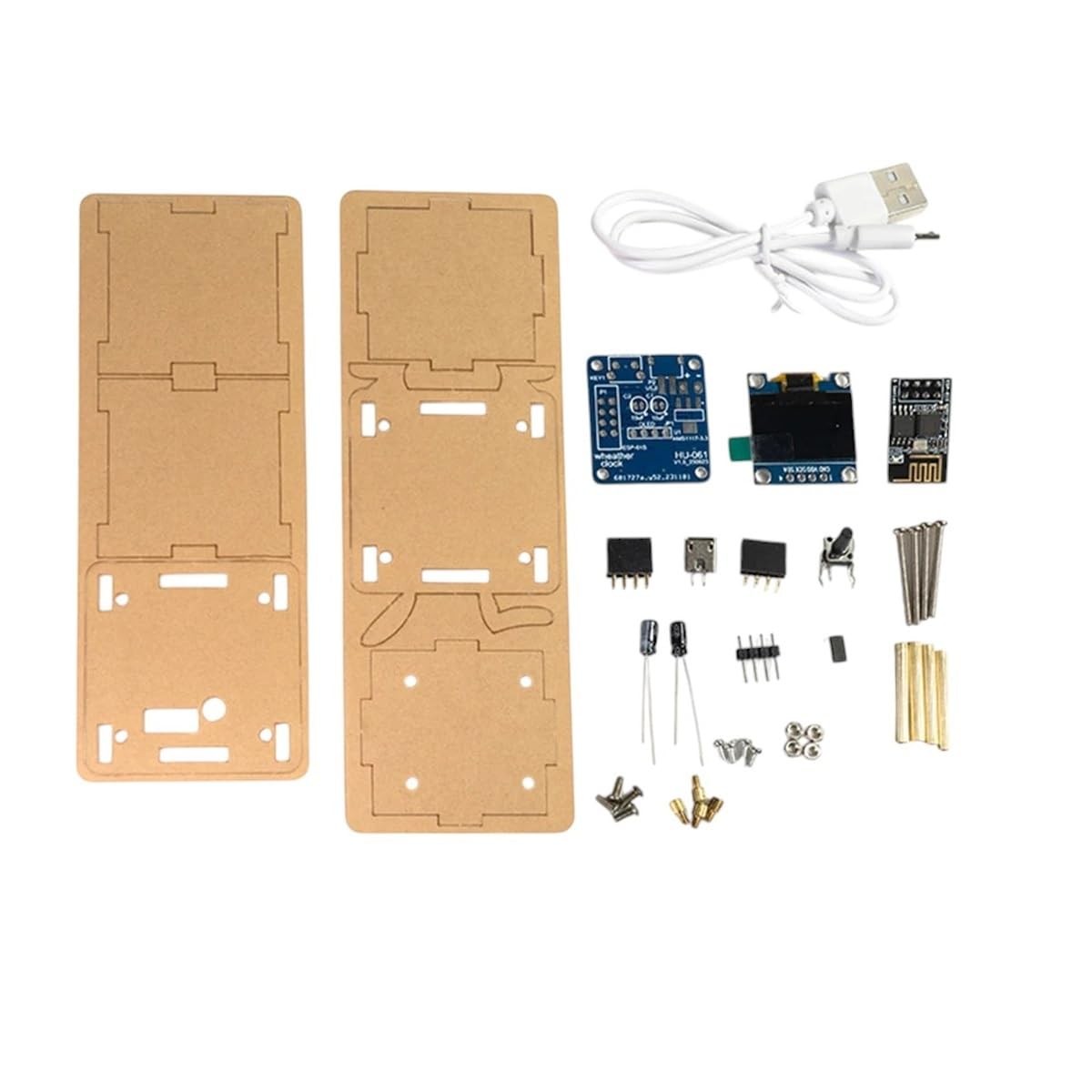 1 Set ESP8266 DIY Electronic Display Mini Clock Kit + Shell Soldering Project US