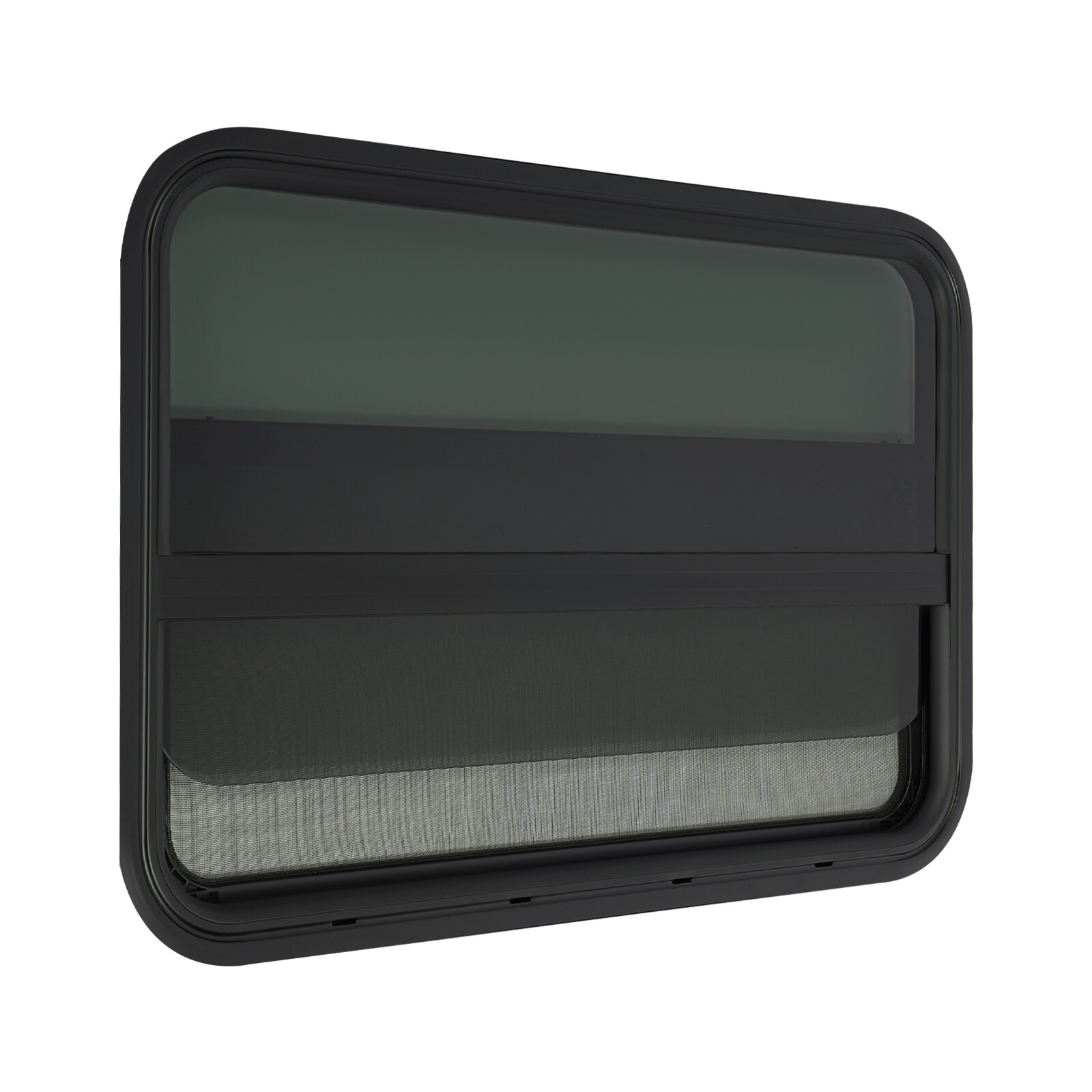 Vertical RV Window Set - 2 Durable Tempered Glass Sliding Windows