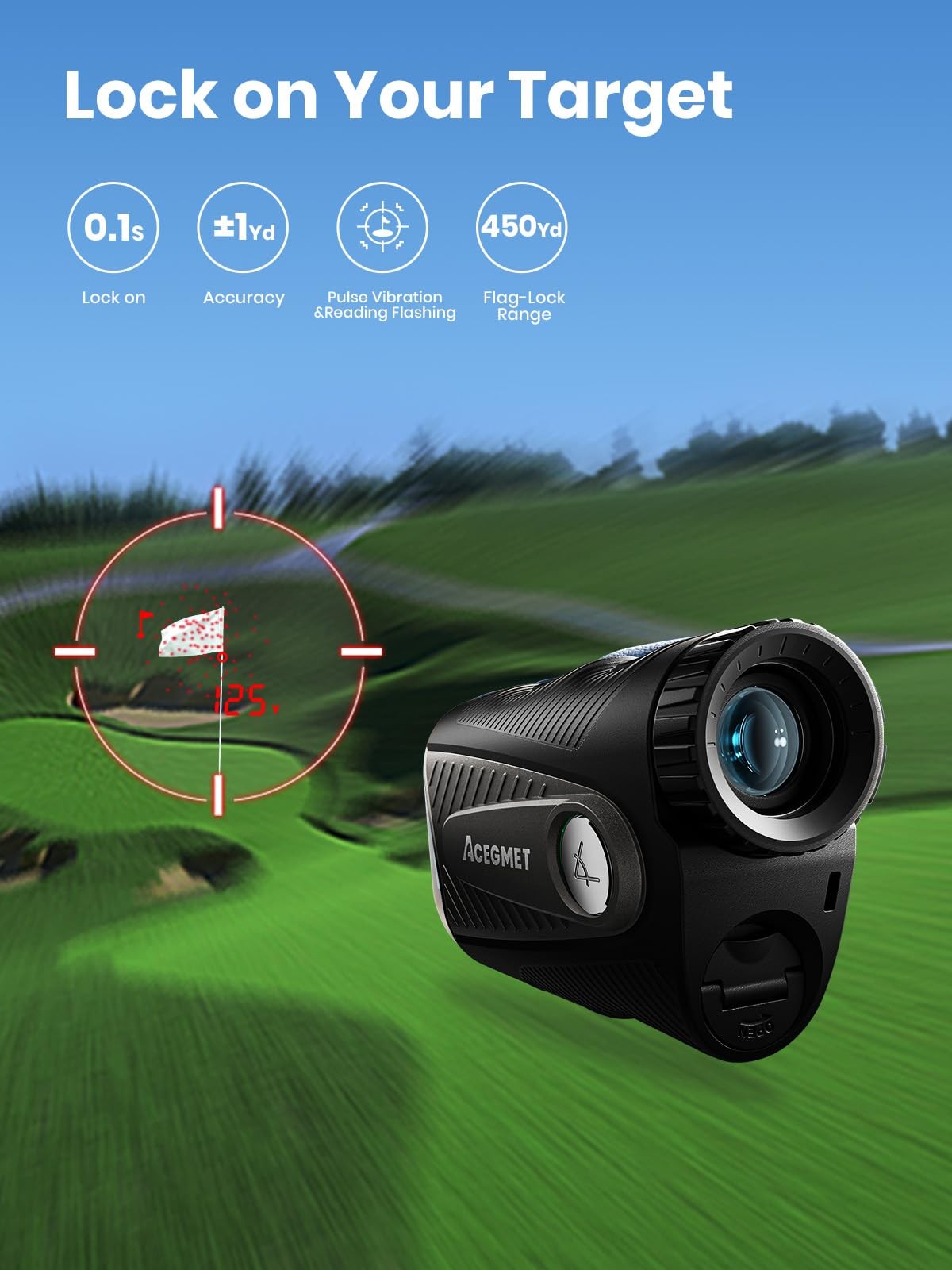 PFS5 Golf Rangefinder with Slope & Coach Mode, 1300 Yards Laser Range Finder,...
