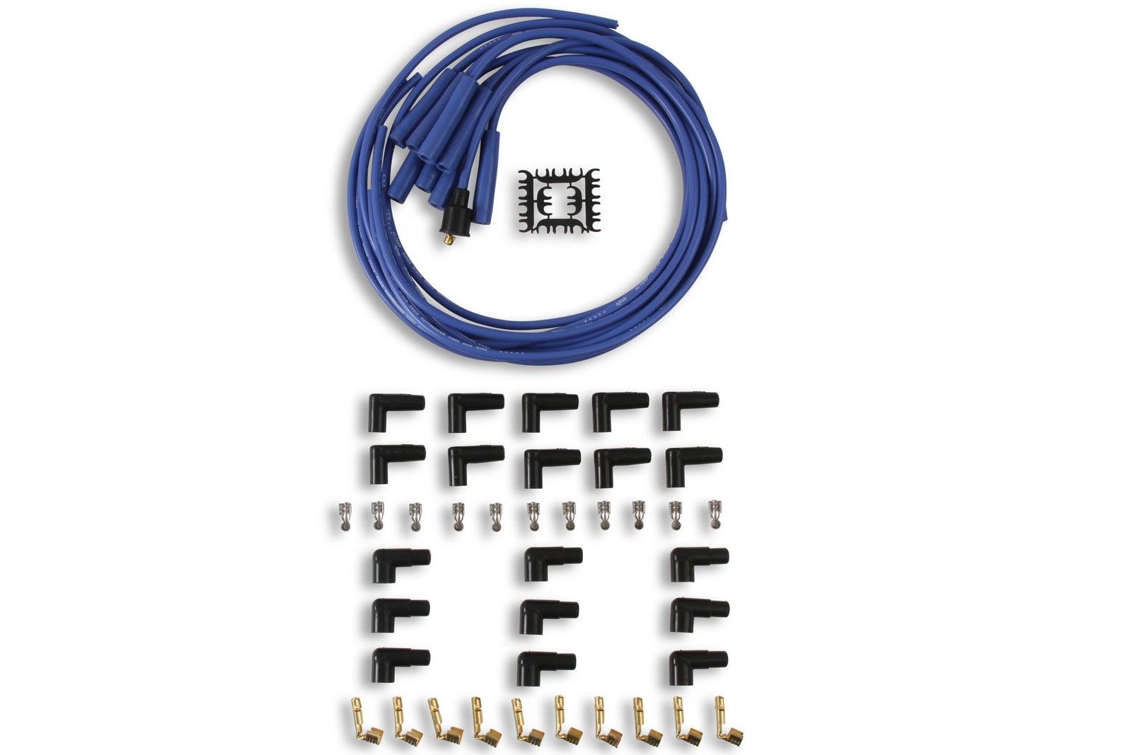 ACCEL 4040B Spark Plug Wire Set- 8mm - Blue Wire with Blue Straight Boots