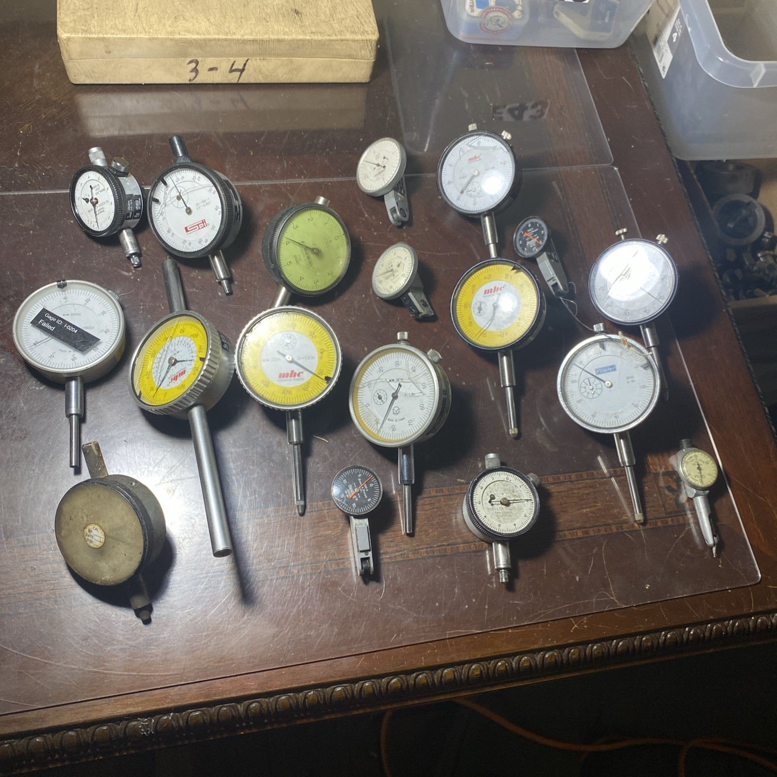 Lot of 18 As-is Parts Machinist Dial Gages (E43)