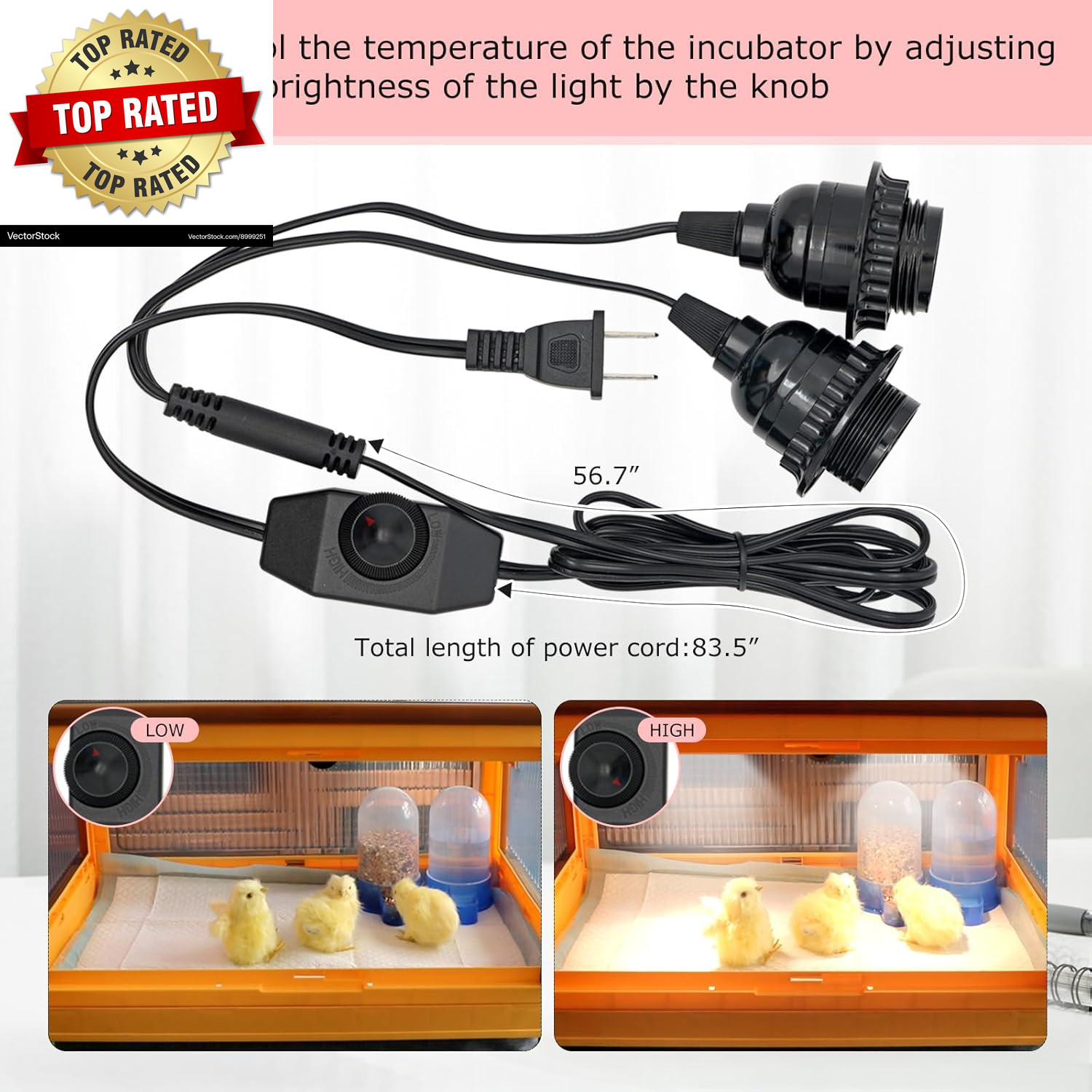 Chick Brooder Box for Chicks, Quail Brooder Box Kit with Heater Feeder