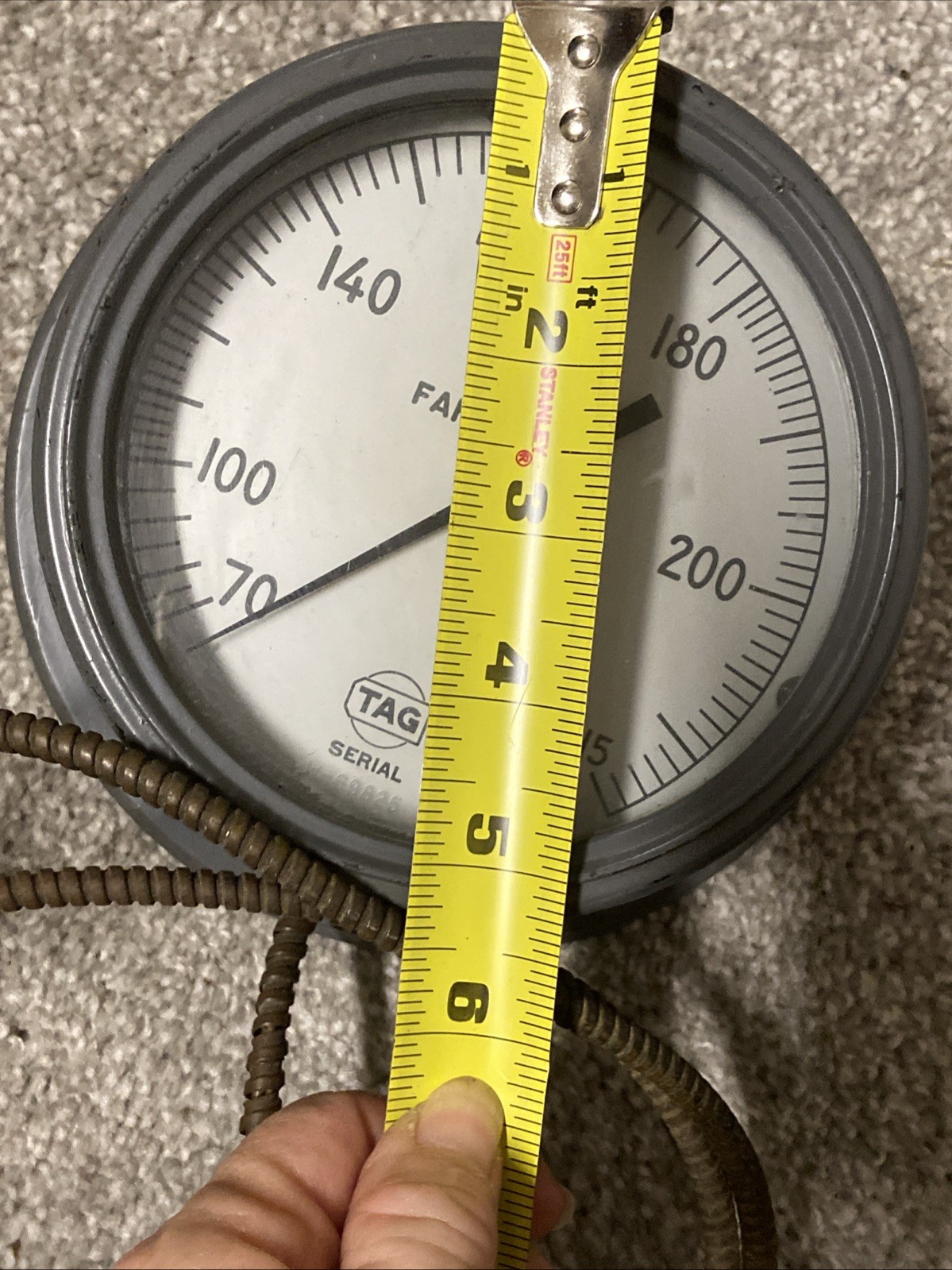 Industrial TAG Thermometer with Sensor Probe Serial # W-69825