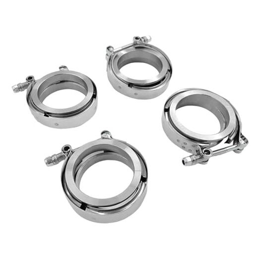 2.5 Inch V Band Clamp 4pcs with Flange Male Female, 2.5 Band Clamp 2.5 inch*4