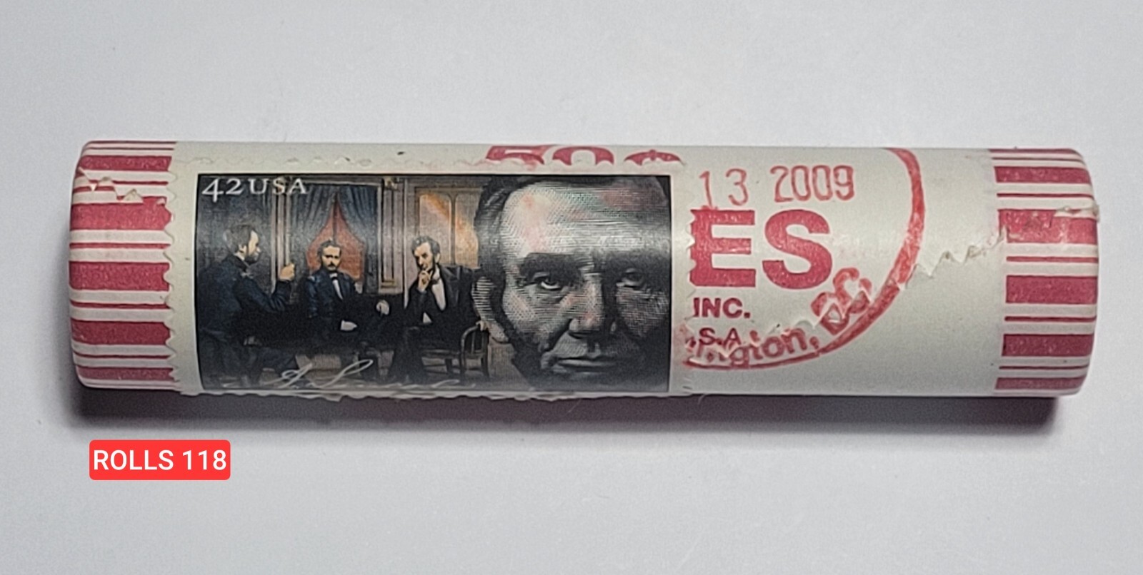 2009P RARE PROFESSIONAL ROLL STAMPED CANCELLED LINCOLN MEMORIAL 1ST DAY 118 2025
