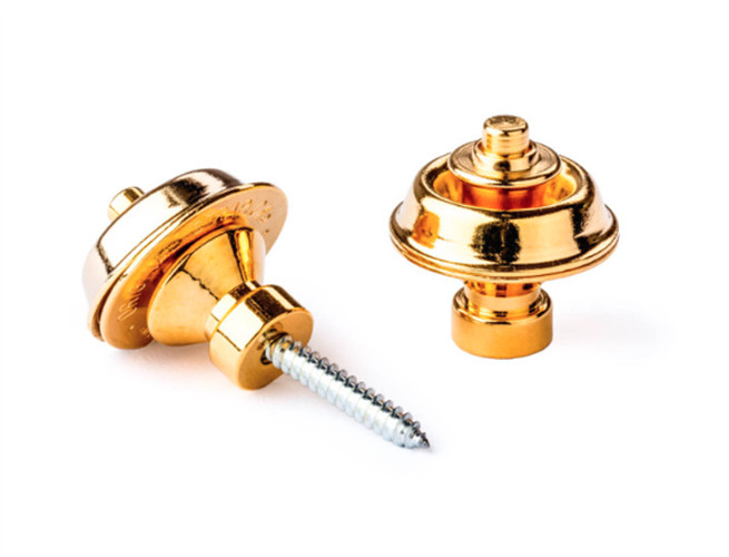 Dunlop Straplok Strap Retainers Traditional 24KT Gold