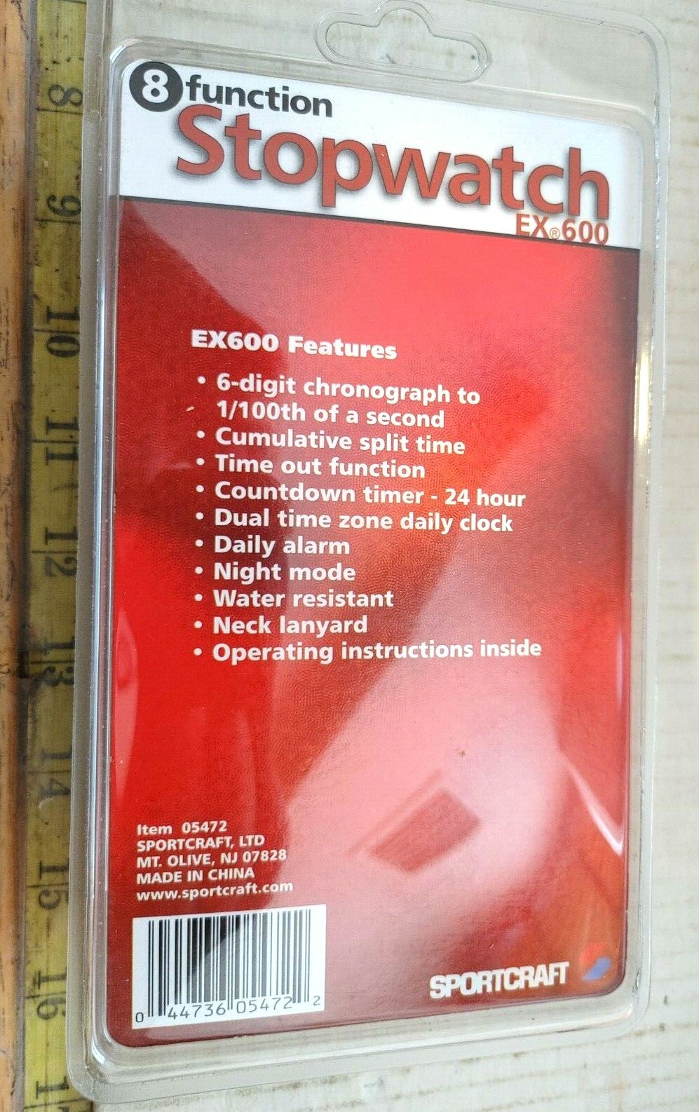 SPORTCRAFT STOPWATCH CHRONOGRAPH 8 FUNCTIONS MODEL EX 600