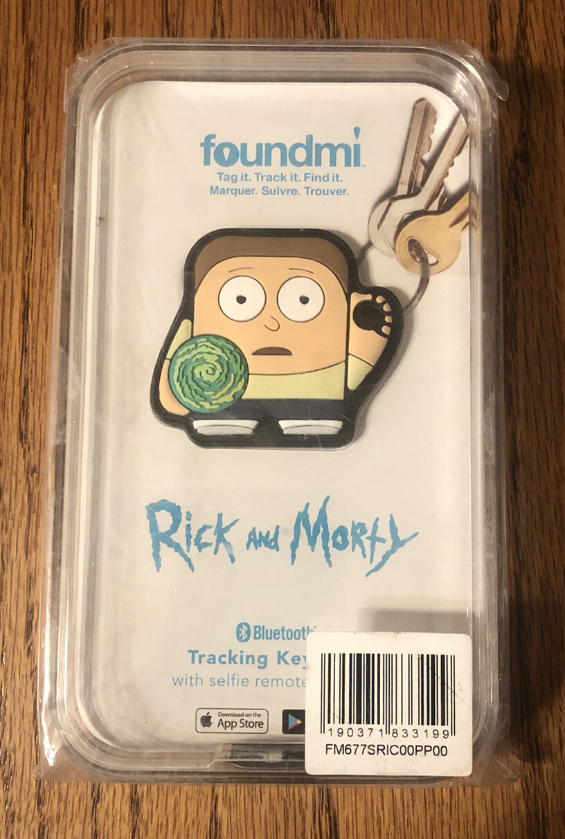 Foundmi Bluetooth Tracking Remote Keychain Rick and Morty Adult Swim MORTY NEW!!