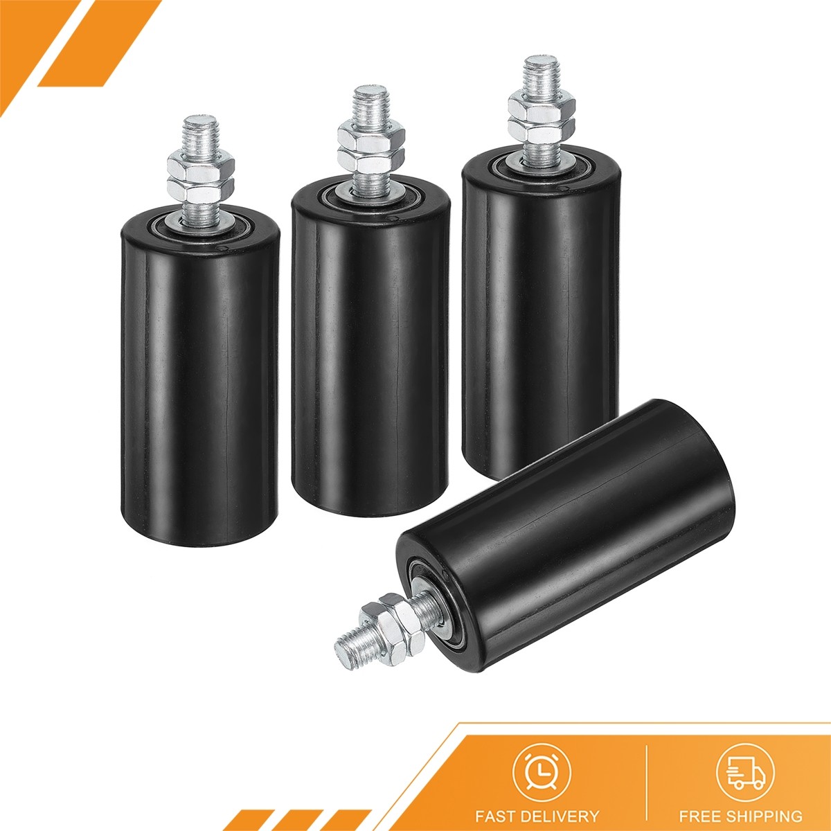 4Pcs 4" Nylon Slide Gate Guide Roller Sealed Ball Bearing