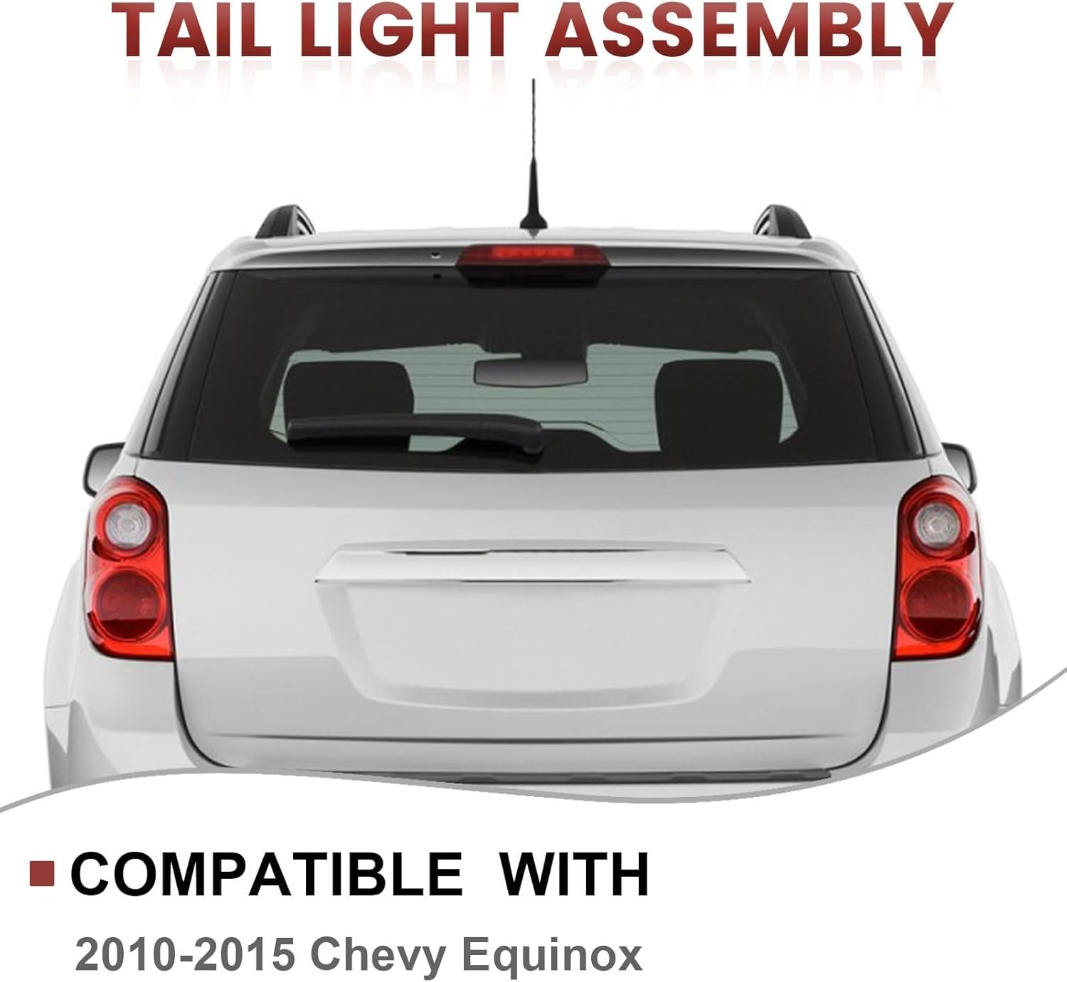 Tail Lights Assembly Compatible with 2010-2015 Chevy Equinox,Left Driver Side..