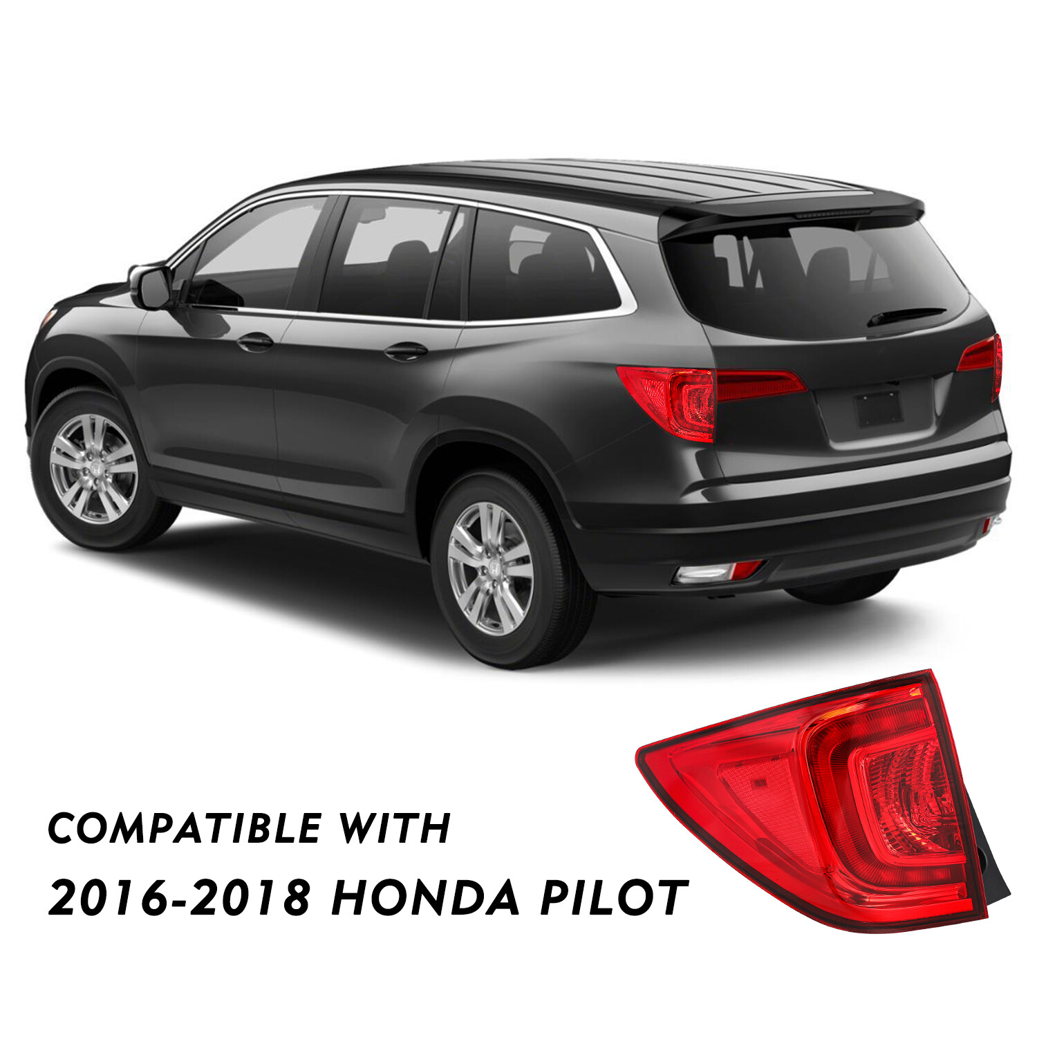 For 2016 2017 2018 Honda Pilot Rear Outer Left Side Tail Light Brake Lamp