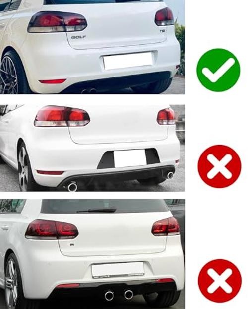OE-Spec Red Lens Rear Bumper Reflector Replacements Compatible With