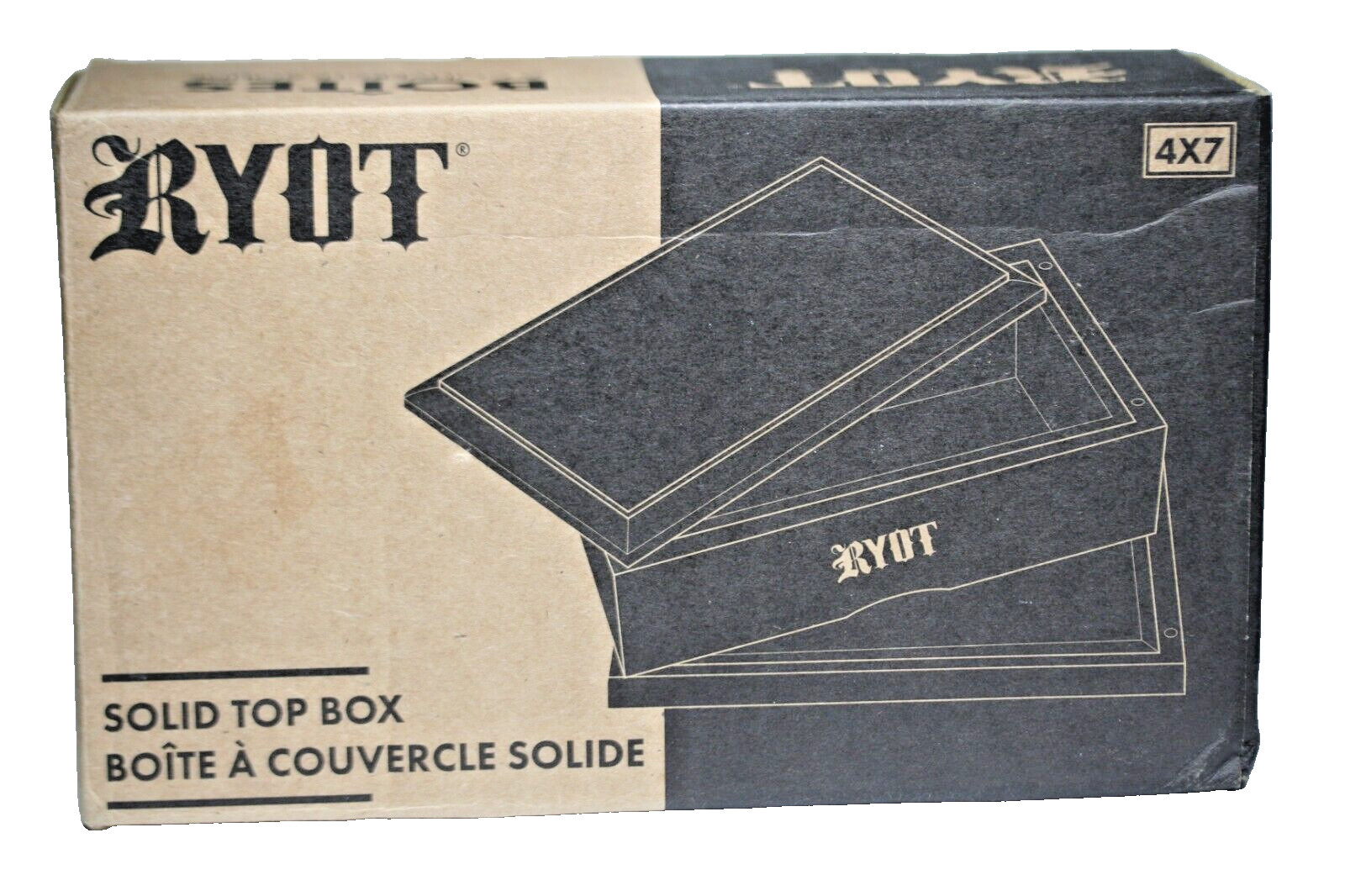 RYOT 4x7 Solid Humidor Walnut Premium Wooden