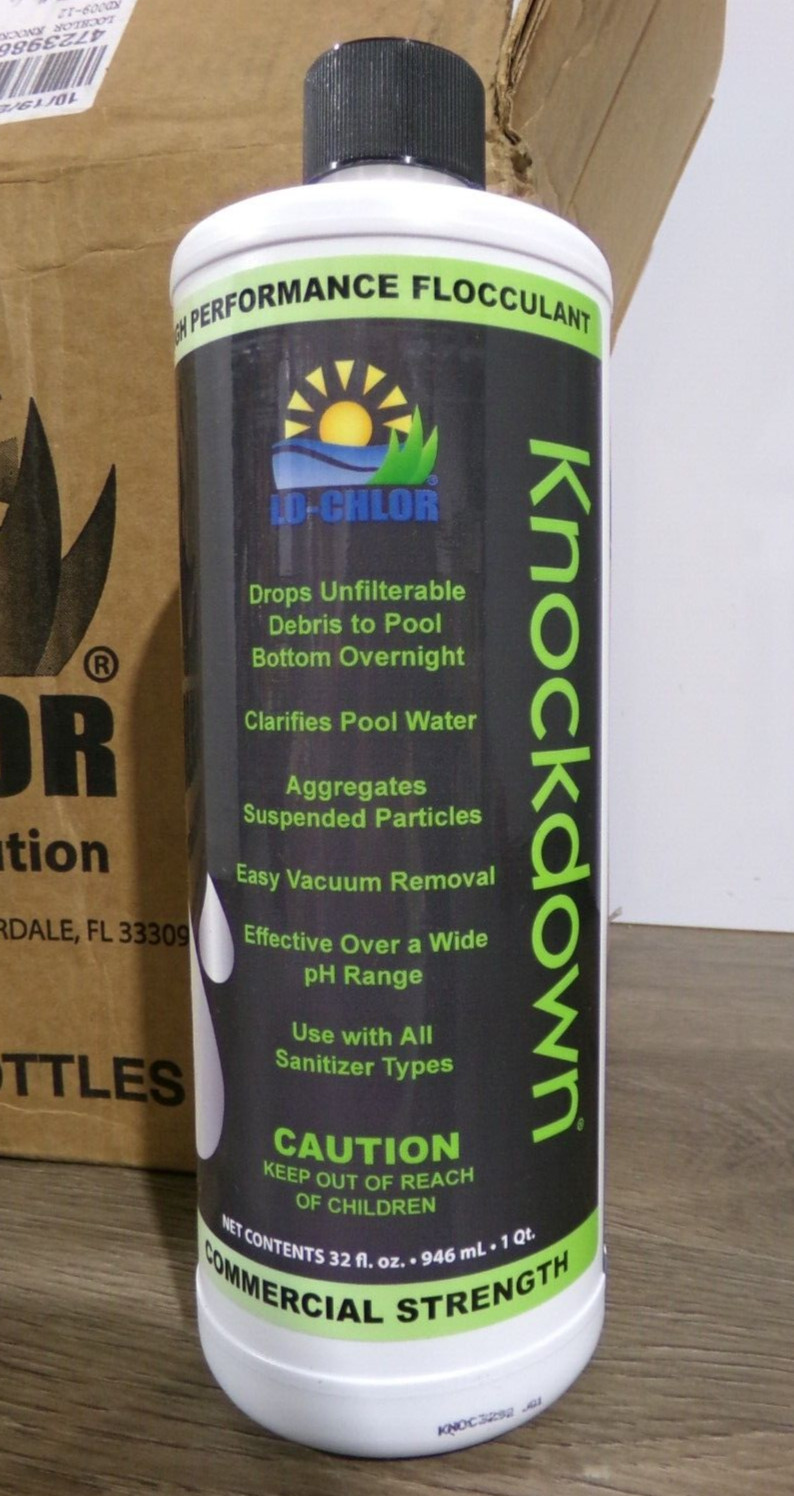 Lo-Chlor Knockdown High Performance Flocculant, 32floz/1qt, New S2