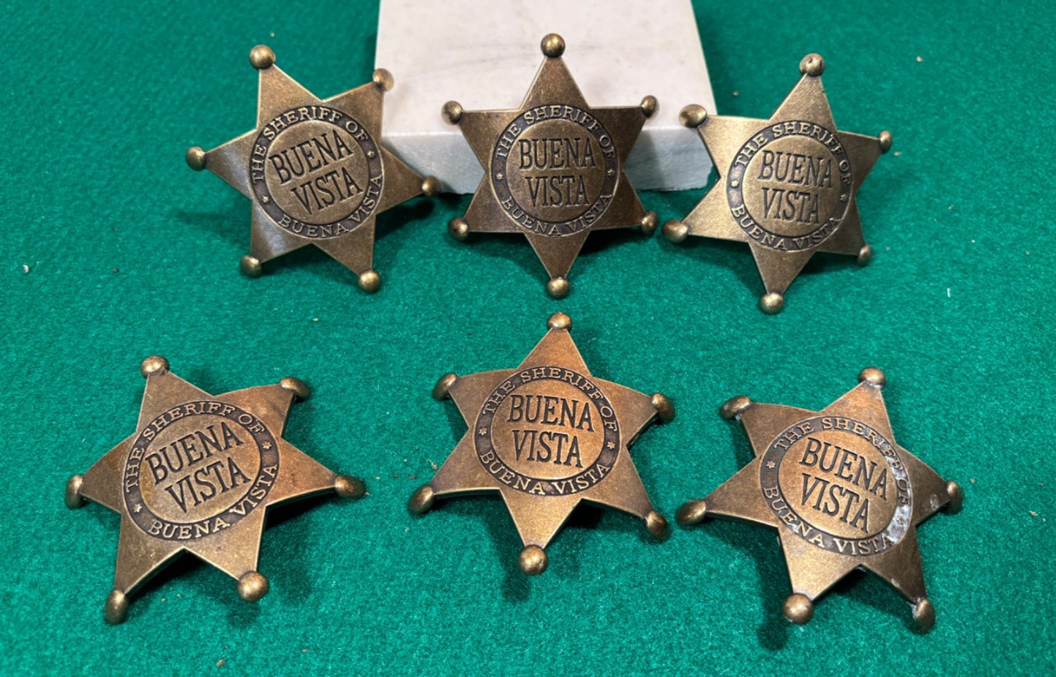 BADGES! THE SHERIFF of Buena Vista Sonoma County Calif.  Lot of 6  Bottle Badges
