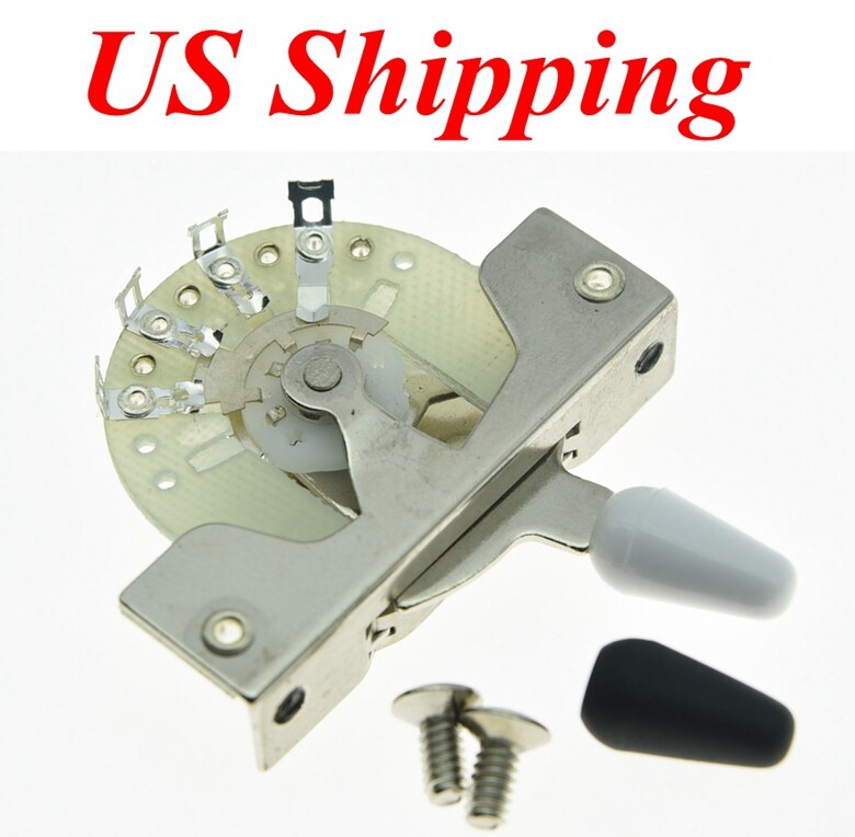 5 Way Guitar Pickup Selector Switch with Tips and Screws for Strat Tele Guitars