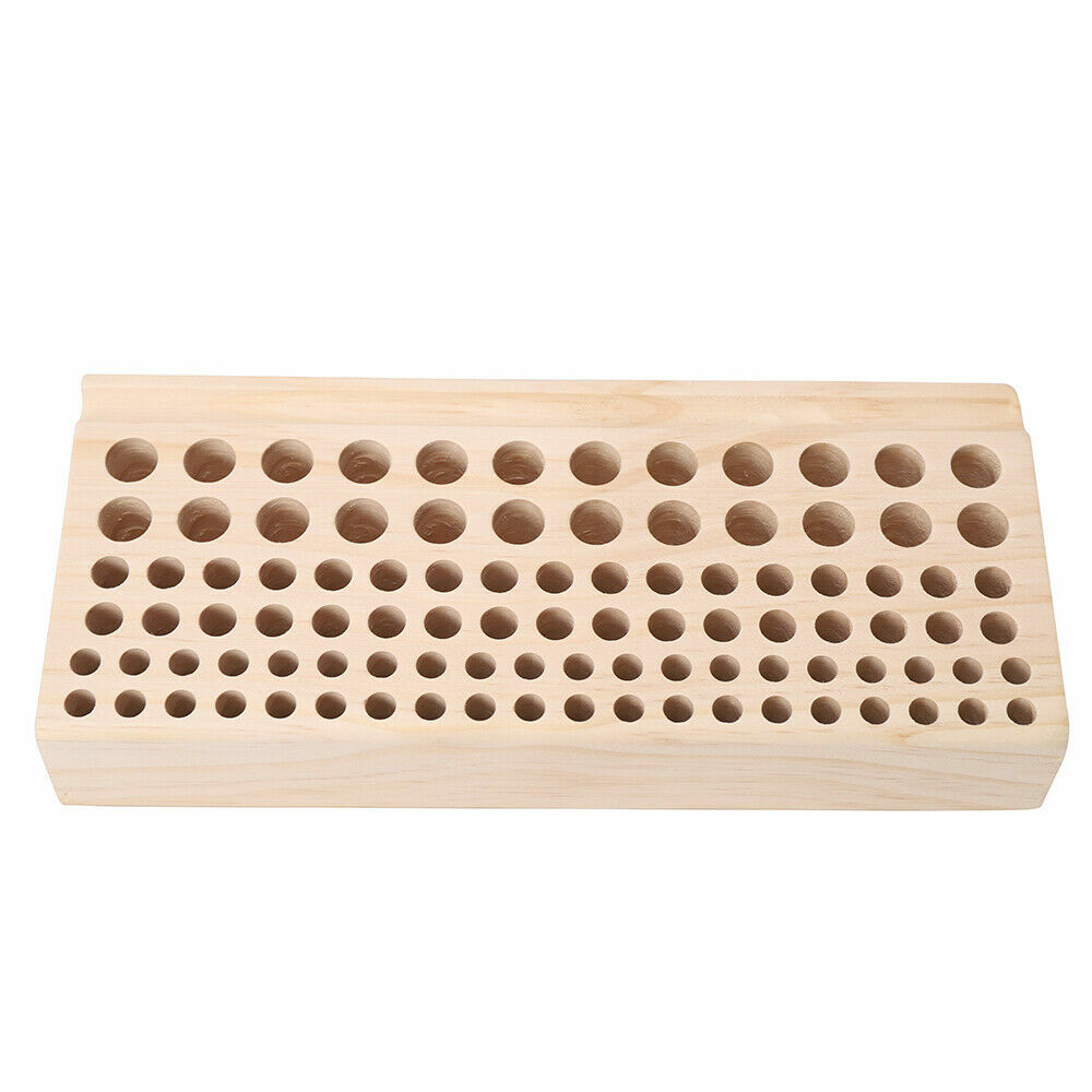 98 Holes Leather DIY Craft Wood Tool Rack, Wooden Stamp Storage Holder Organizer