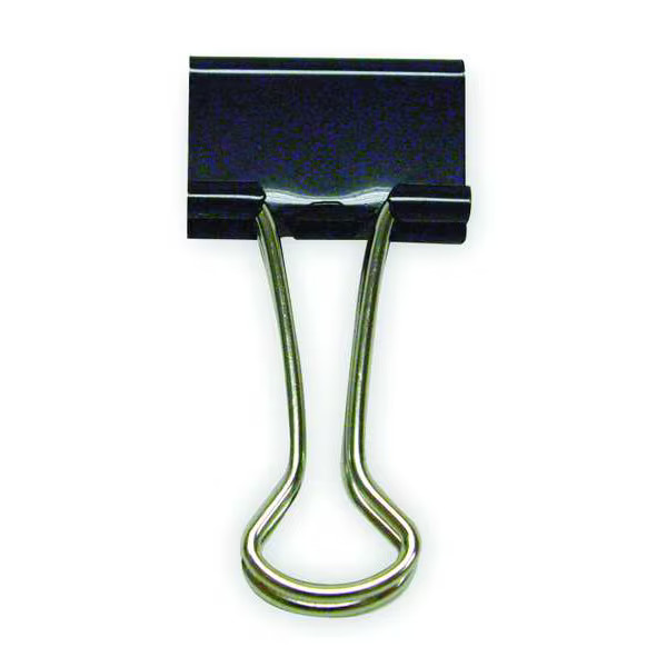 Manufacturer Varies Binder Clip,1/2 In,Metal,Black,PK60 2WFX3 Manufacturer