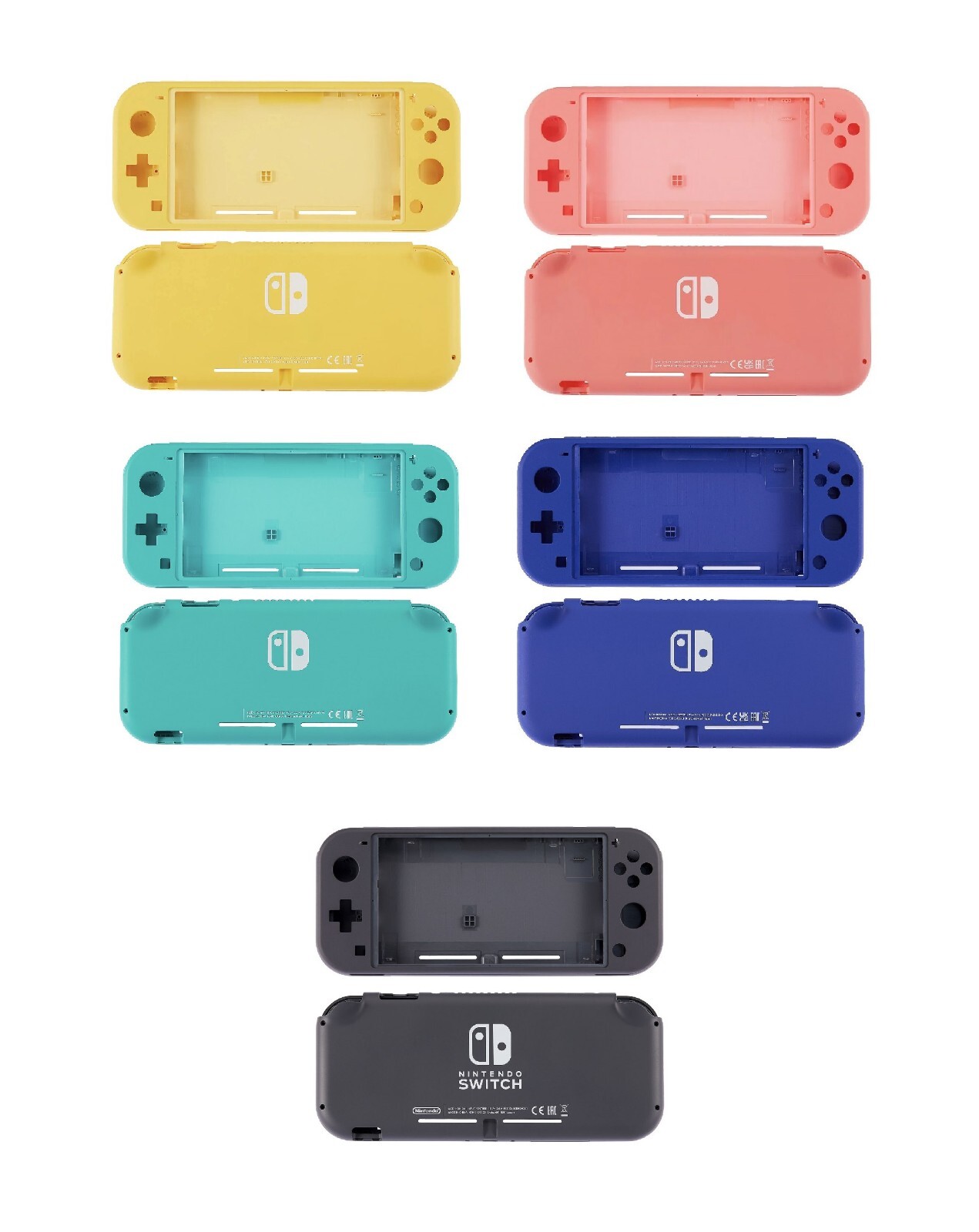 Nintendo Switch Lite Console Housing Shell Cover Front & Back Replacements