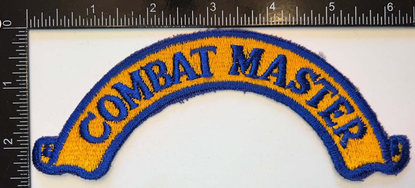 Cold War USAF US Air Force SAC Combat Master Arc Scroll LARGE Patch