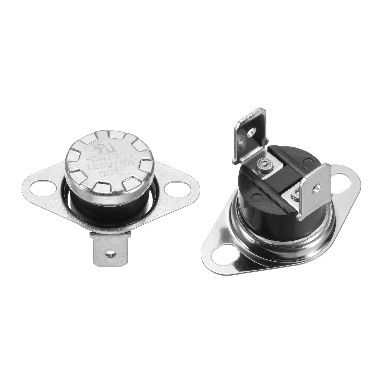 2Pcs KSD301 Thermostat 30°C/86°F 16A Normally Closed N.C Switch, Bakelite
