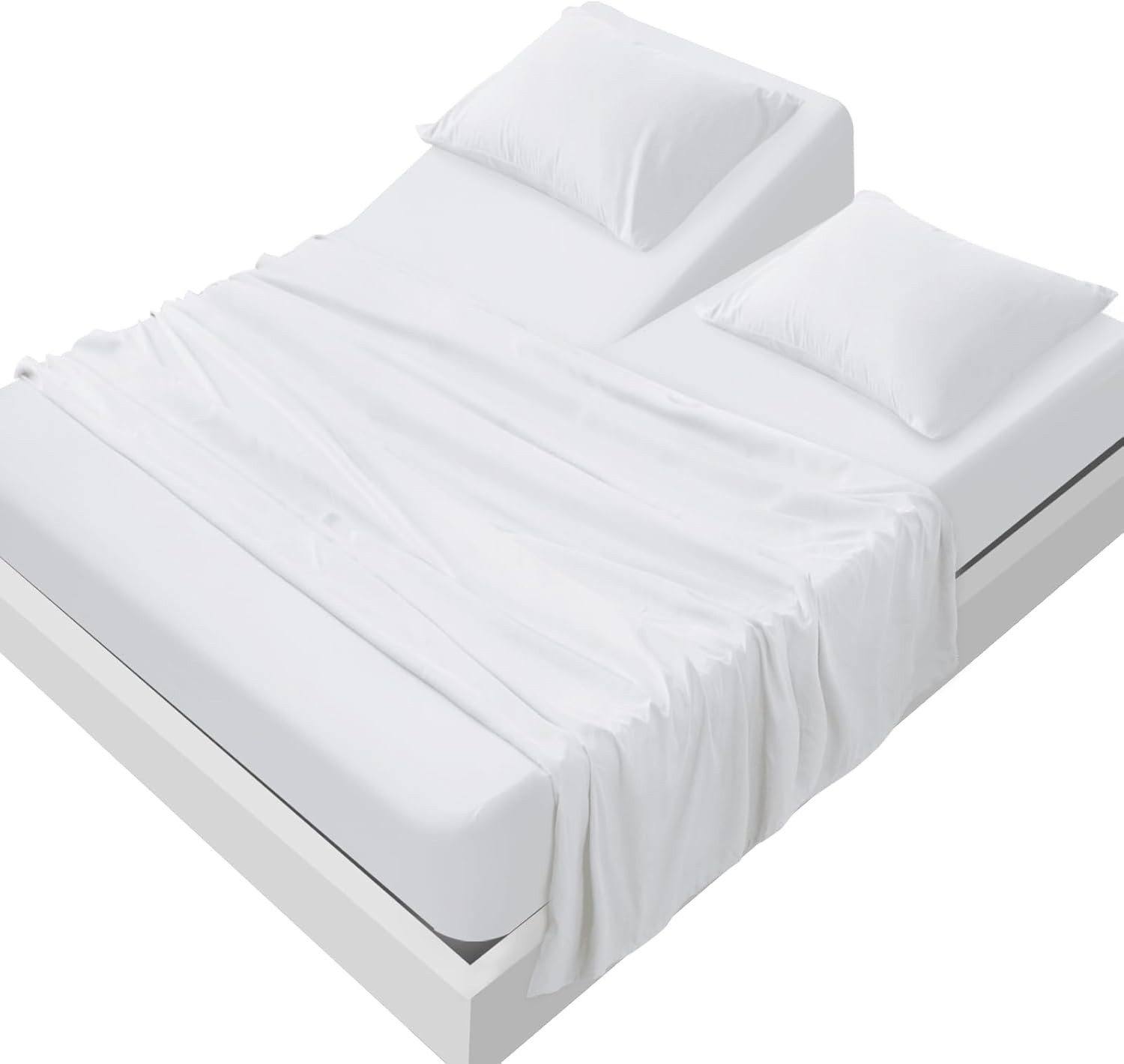 Split Top King Sheet Set for Adjustable Bed 4 Piece Bed Sheet Set Deep Pocket
