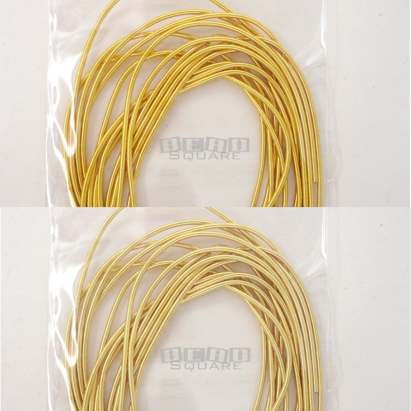 Gold Tone French Wire Bullion Gimp Coil Thread Cord Cover Total 70" (5'10")
