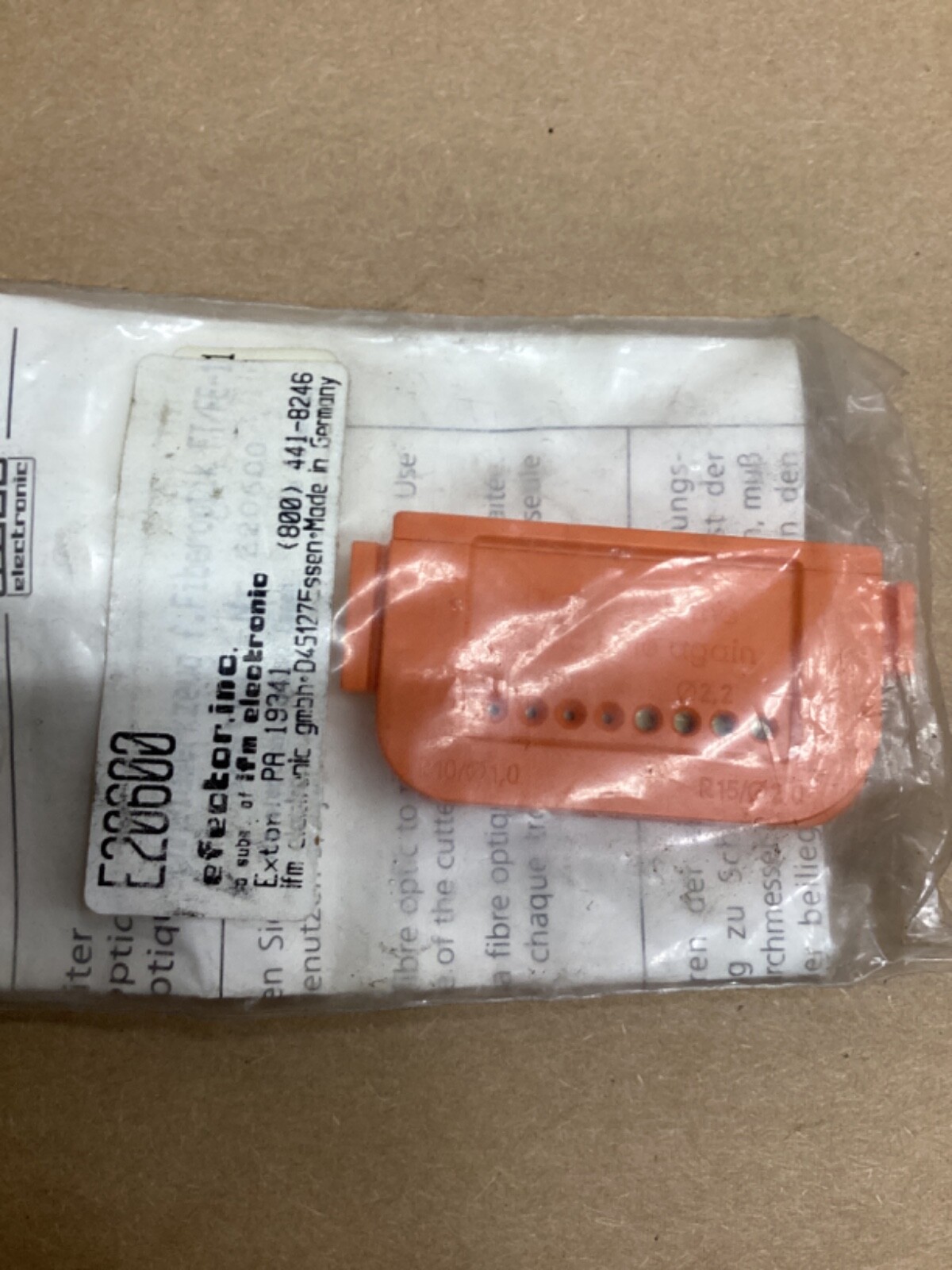 NEW EFECTOR IFM E20600 FIBER OPTIC WIRE CUTTER FT/FE-11 #101L34