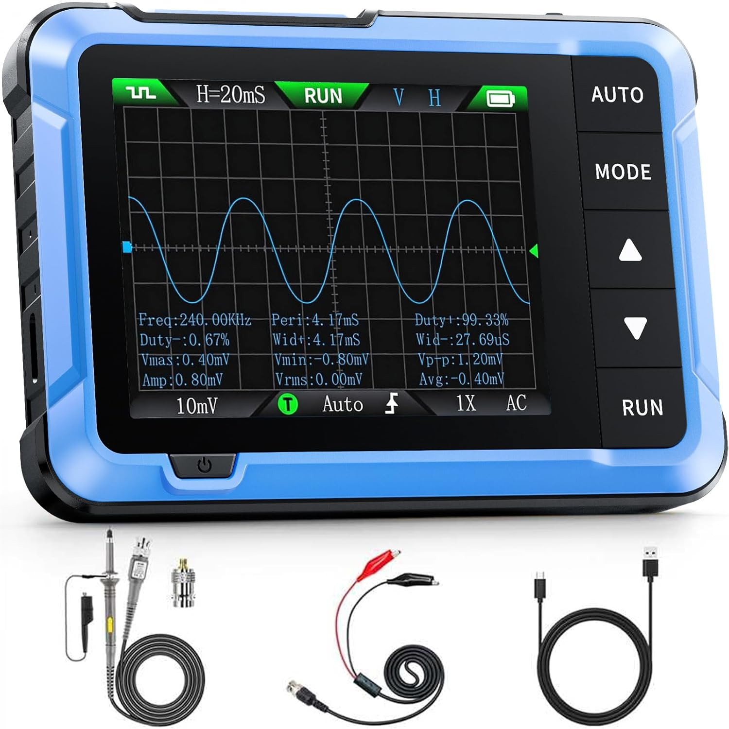 DSO-510 Handheld Oscilloscope/Dds Signal Generator 2 in 1, Digital Portable Auto