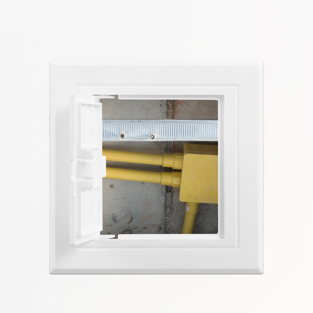 Bathroom Plumbing Access Panel Plastic Cover Plate for Drywall