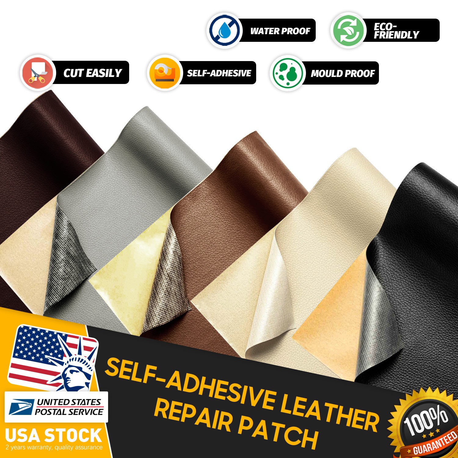 High-Grip Self-Adhesive Leather Instant Hold for Torn Sofas and Car Seat Leather