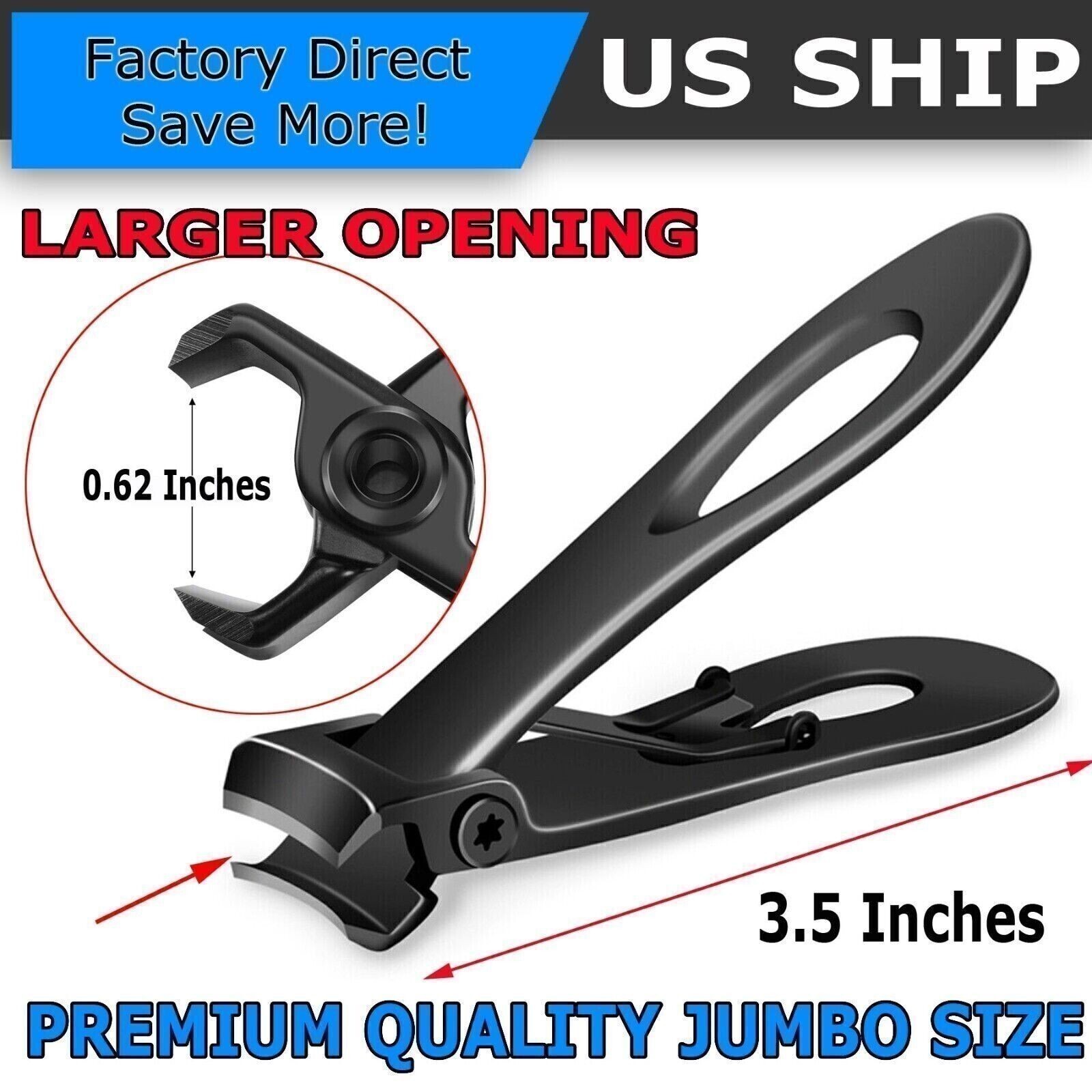 Extra Large Toe Nail Clippers For Thick Hard Nails Cutter Heavy Duty Stainless