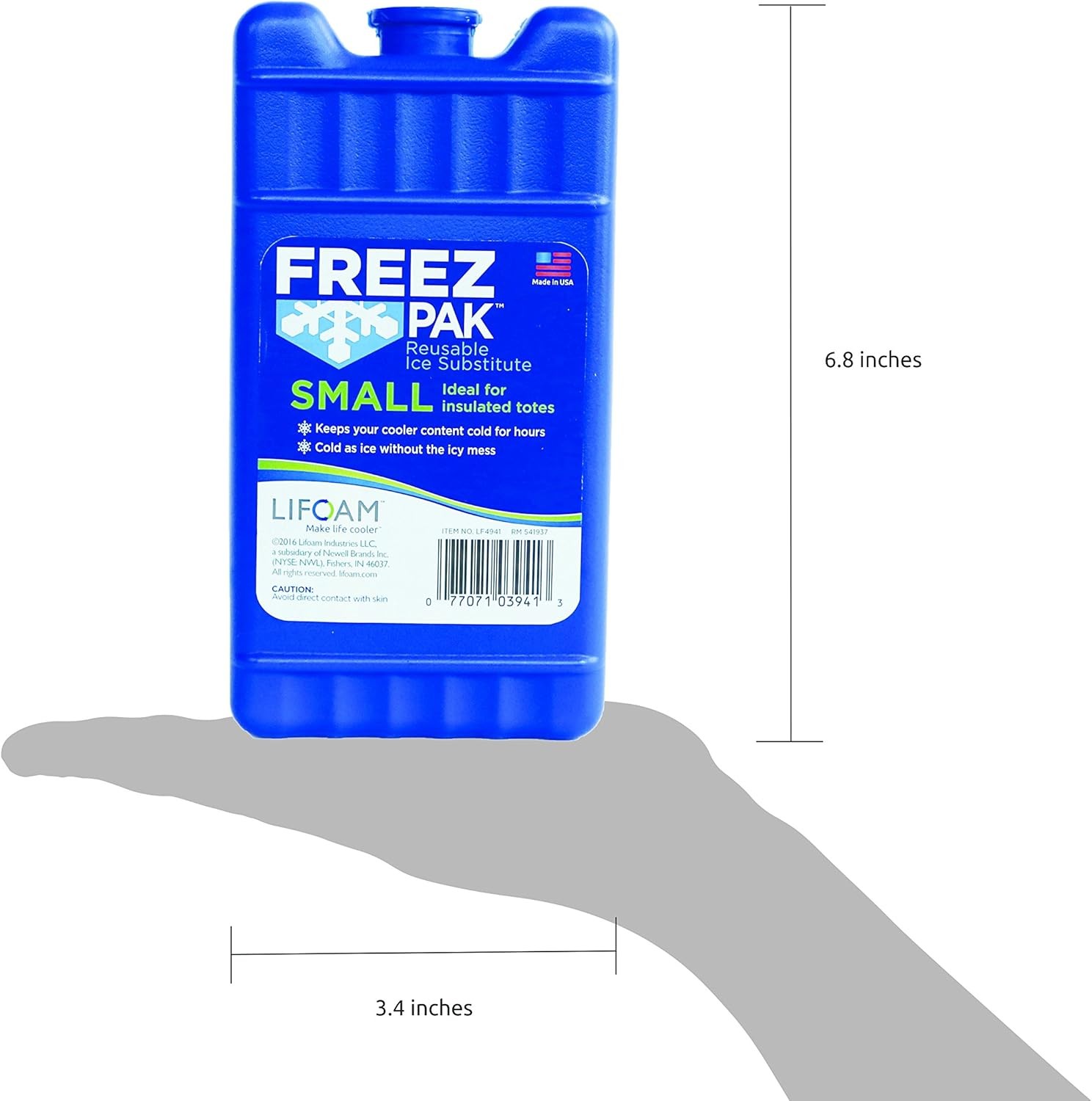 Lifoam Freez Pak Small Reusable Ice Pack- Blue (Open Box)