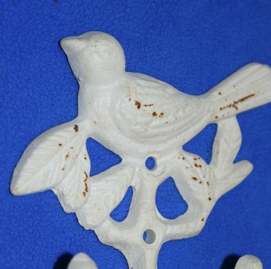 Cast Iron Songbird Wall Hooks - 4 items - DLT