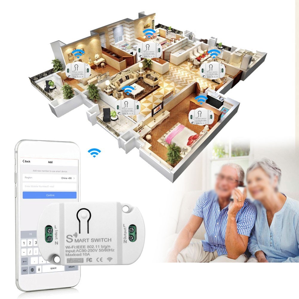 10A Wifi Switch App Timer for Smart Home Automation Voice Controller