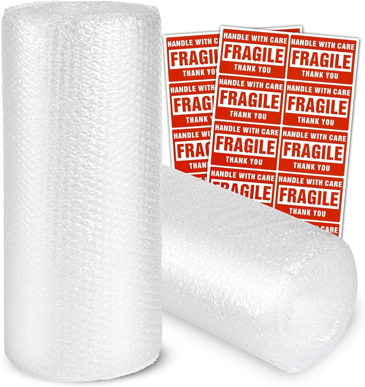 Durable Bubble Wrap Roll Set with Fragile Stickers - Ideal for Moving & Shipping