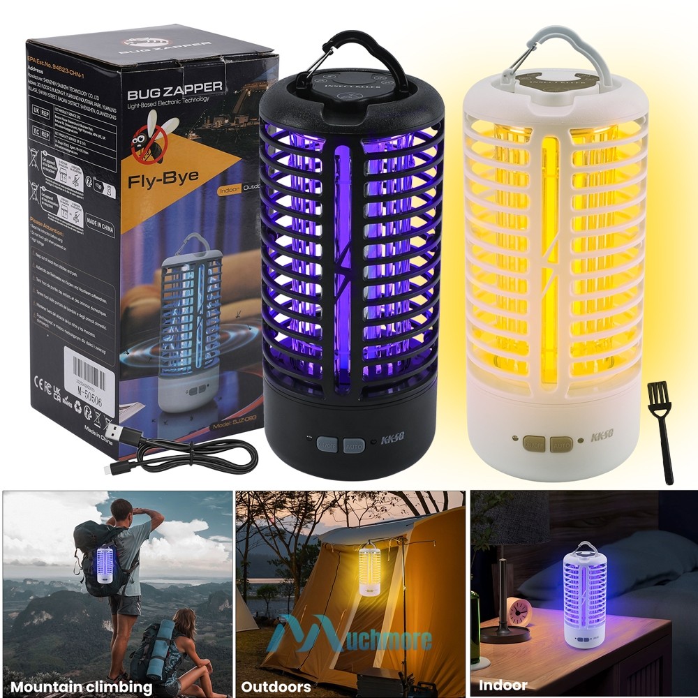 Rechargeable UV Bug Zapper 3000V Electronic Mosquito Zapper for Outdoor & Indoor
