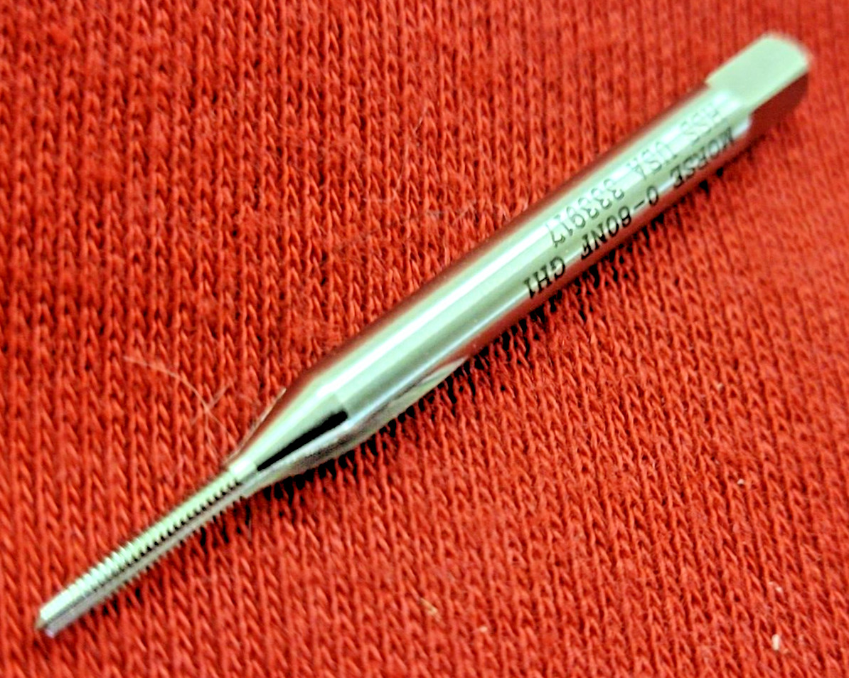 0-80 0/80 Taper Hand Tap HSS Morse MT3733601 GH2 RH 2 Flute USA