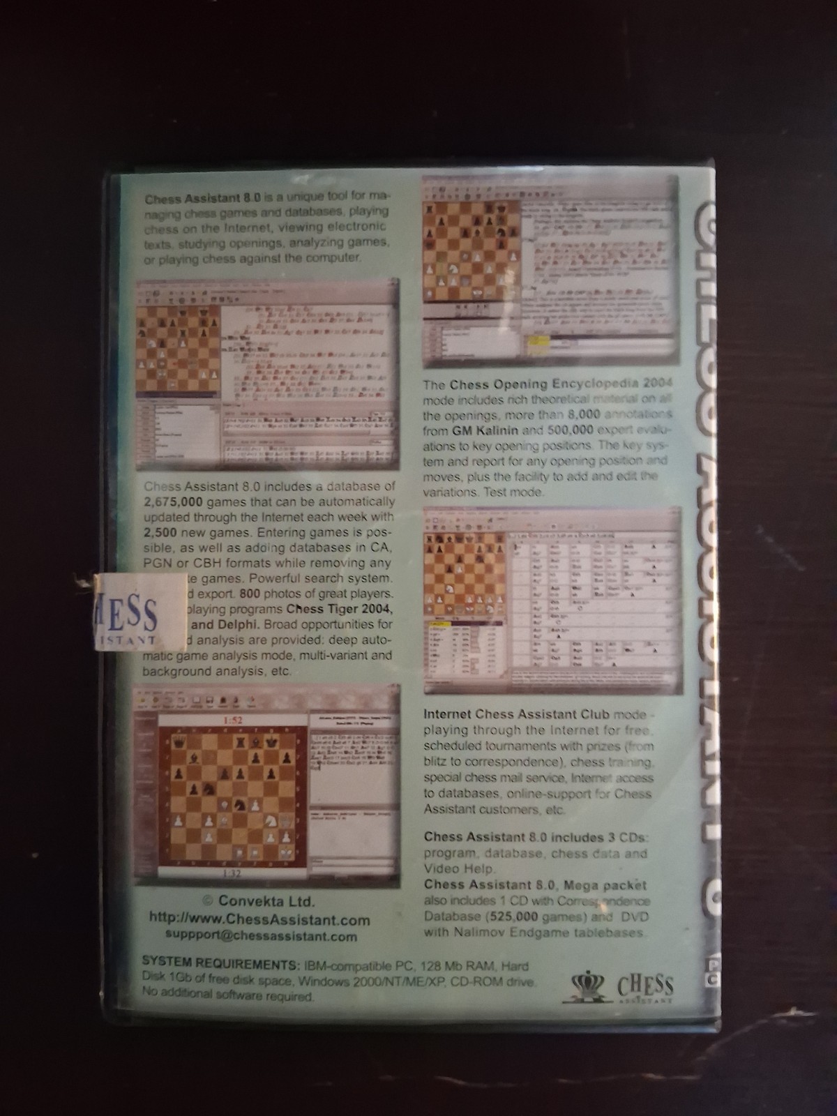 Chess Assistant 7 & 8 Mega Packet PC CD-ROM Lot Database Management Convekta